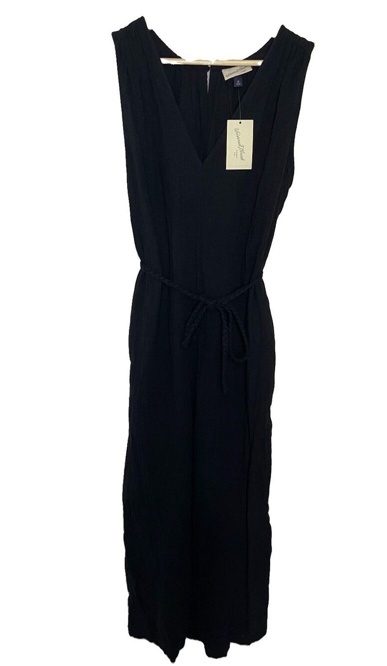 Universal Threads Women's Medium Cotton Sleeveless Romper One Piece Black